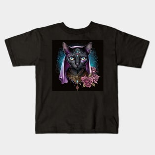 Dark Sould Abyssinian Cat Kids T-Shirt